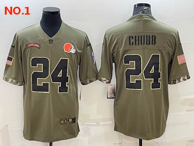 Men's Cleveland Browns #24 Nick Chubb Jerseys-3